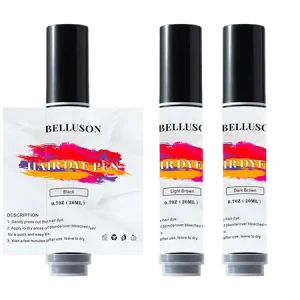 Quick-dry hair dye pen for instant root touch-up, non-toxic formula with precision applicator tip