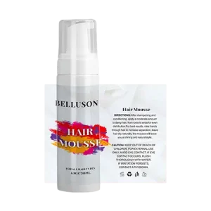 Volumizing hair mousse for fine hair, lightweight foam styling mousse with flexible hold.