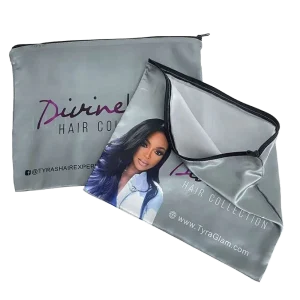 satin zip bag